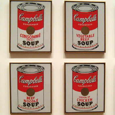 Campbell's Soup Cans by Andy Warhol - Image via Wally Gobetz on Flickr